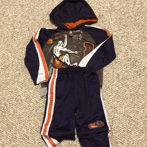 AND1 Navy, Orange, and white Tracksuit